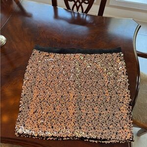 Torrid Sequin Skirt - Black and Gold